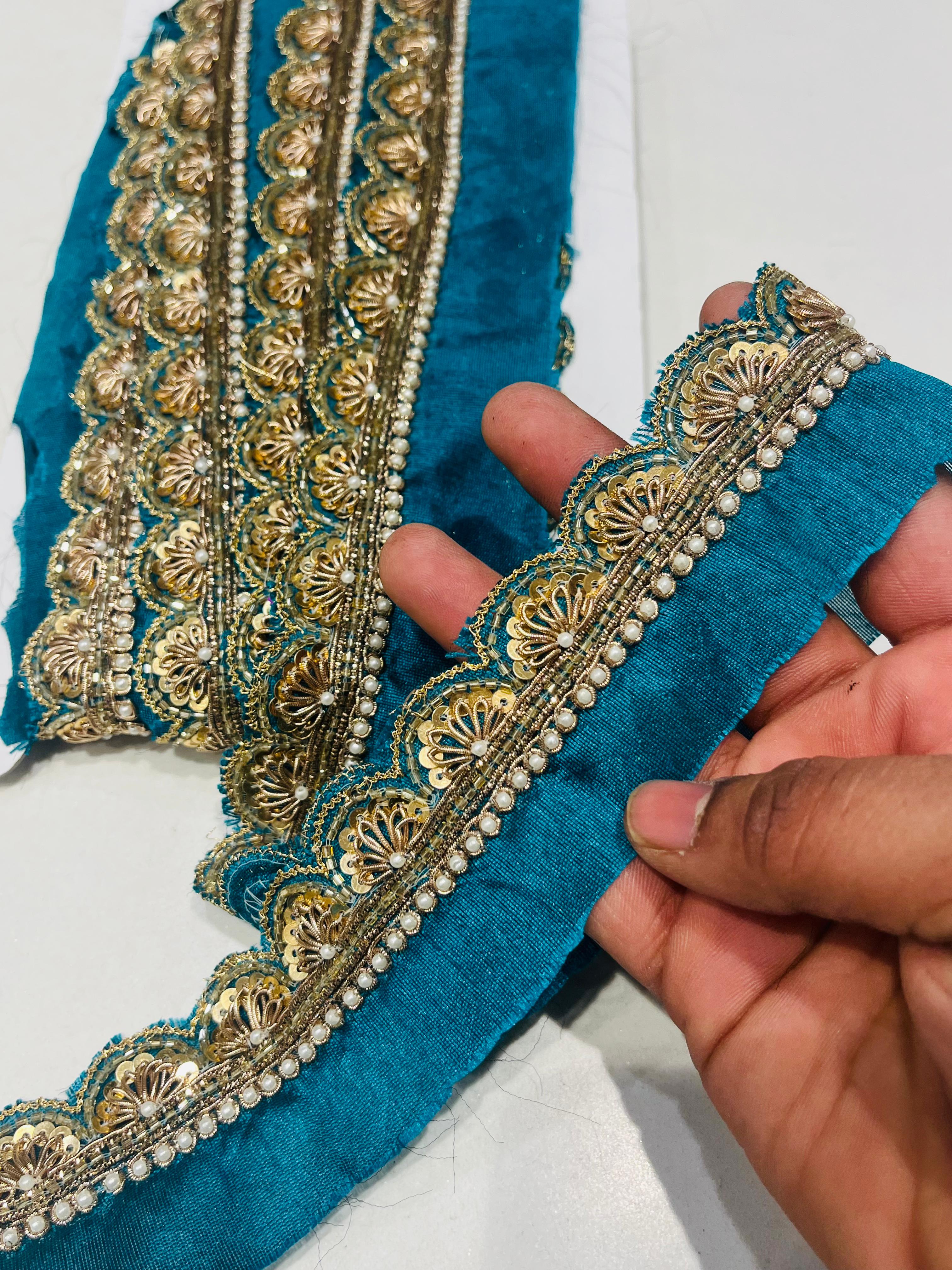 K.R KASAT - Teal Colour Lace